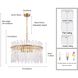 Icicles 6 Light 24 inch Natural Brass Pendant Ceiling Light, Converts to Semi Flush
