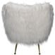 Rodney Bronze Powder Coat and White Fabric Occasional Chair