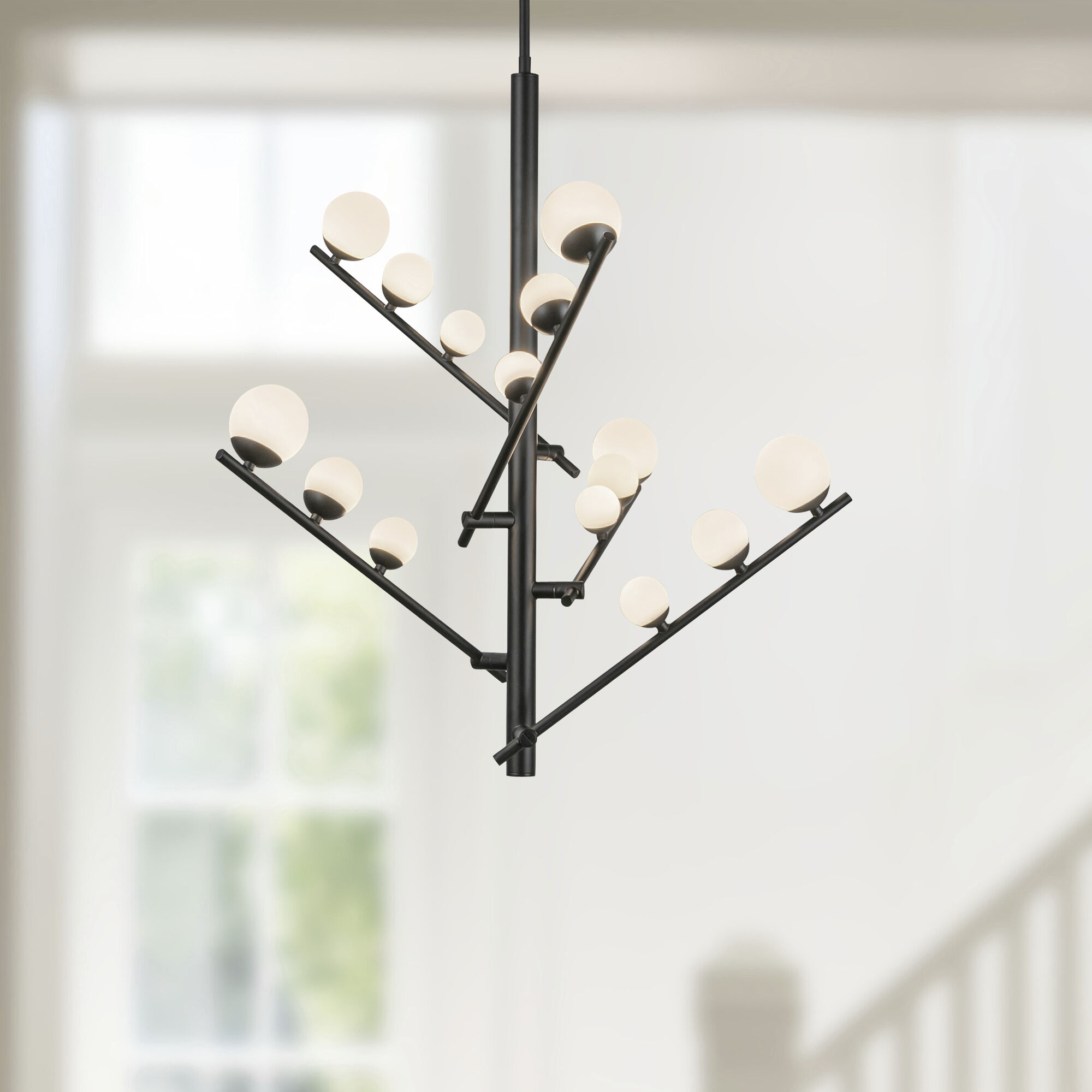 Cypress LED 18 inch Black Chandelier Ceiling Light