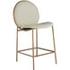 Evelyn Brushed Gold / Cream Leather Dining Chair