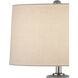 Fidella 24 inch 150 watt Reactive Black & White and Brushed Nickel Table Lamp Portable Light
