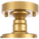 Lyle 1 Light 8 inch Brass Flush Mount Ceiling Light