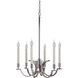Crescent 6 Light 21.06 inch Polished Nickel Chandelier Ceiling Light, Jeremiah