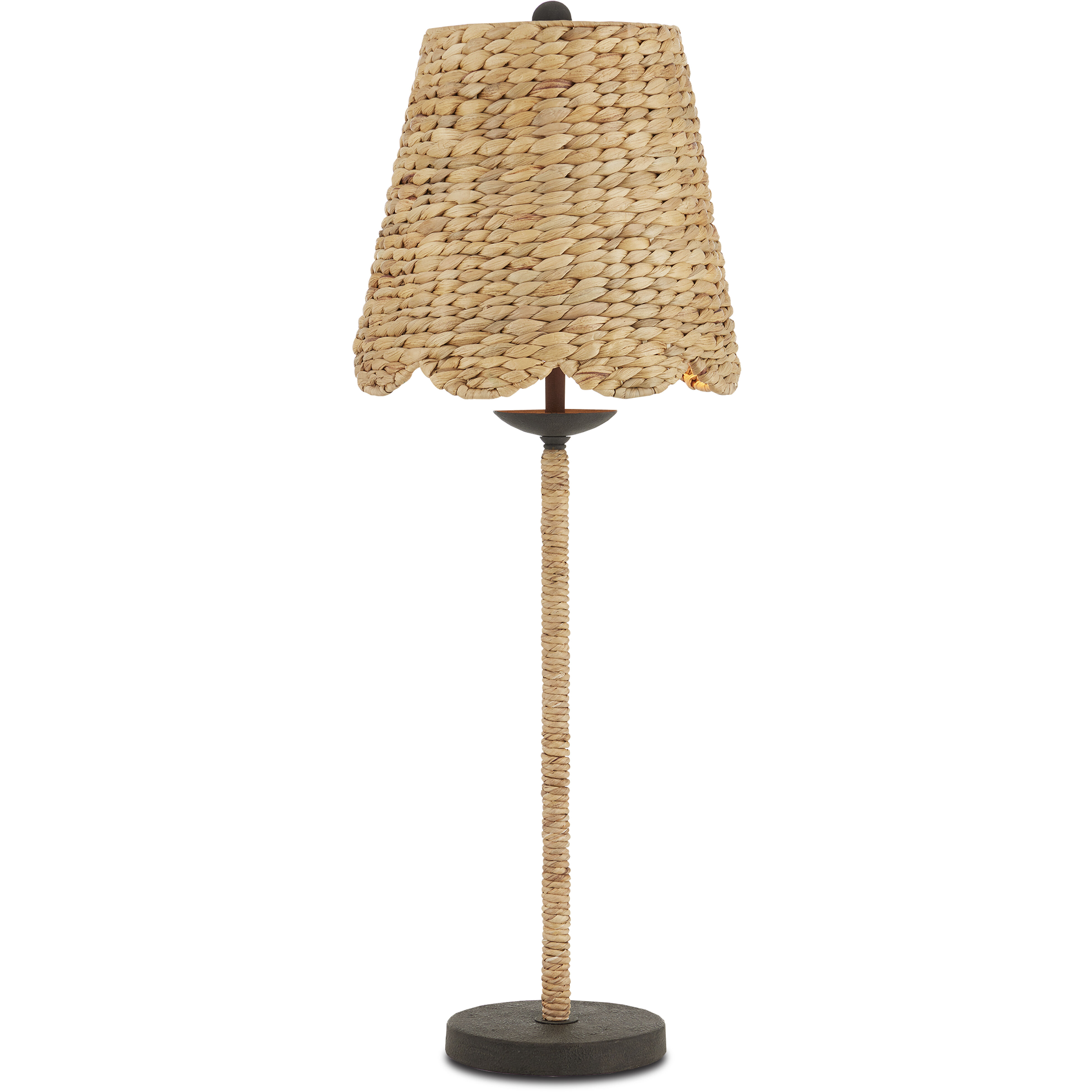 Annabelle 33.5 inch 60 watt Natural and Mole Black Table Lamp Portable Light, Suzanne Duin Collection