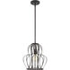 Jeremiah 1 Light 12.37 inch Aged Bronze Brushed Mini Pendant Ceiling Light