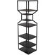 Downtown A Matte Black Bookcase