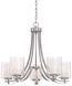 Parsons Studio 5 Light 26 inch Brushed Nickel Chandelier Ceiling Light