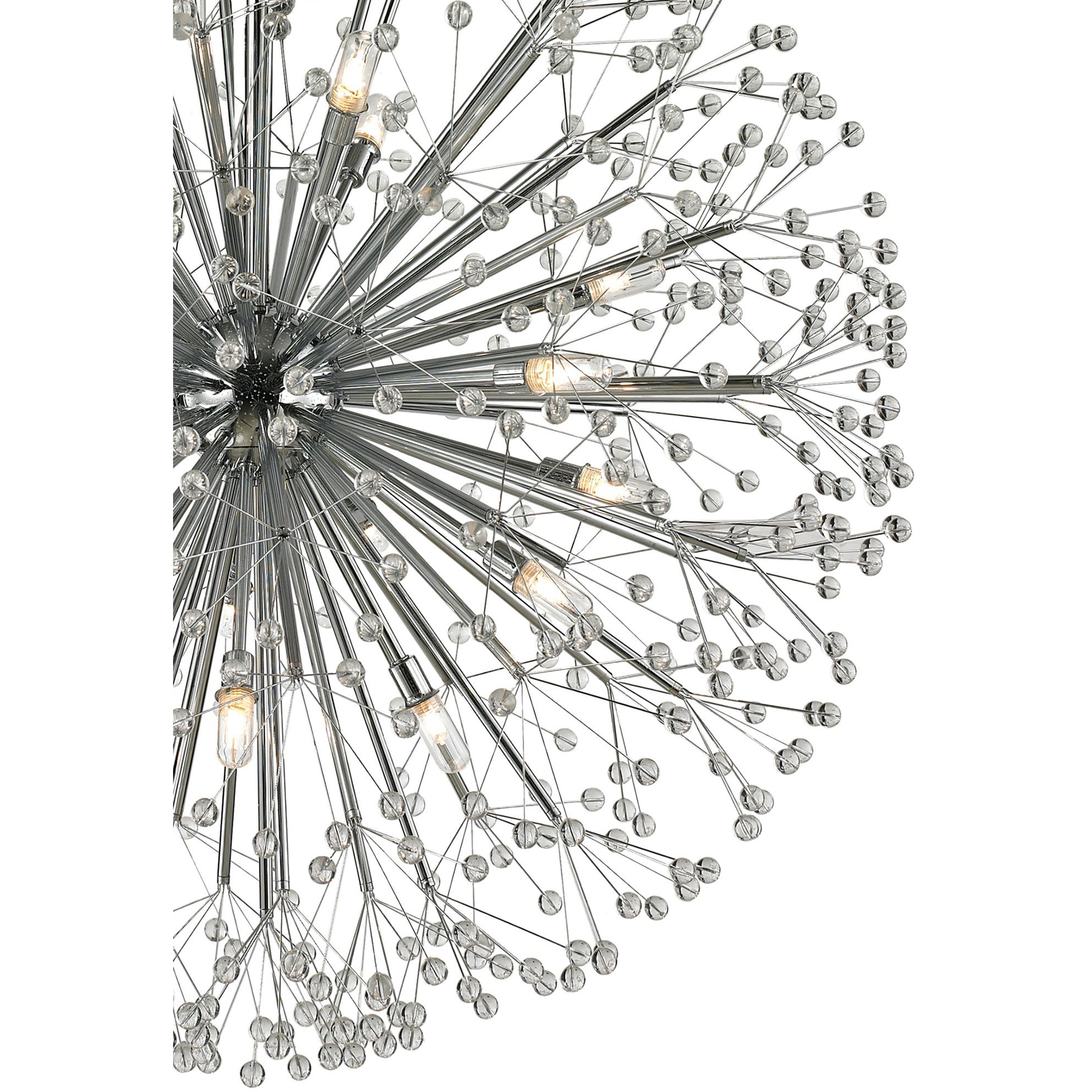 Starburst 19 Light 36 inch Polished Chrome Chandelier Ceiling Light