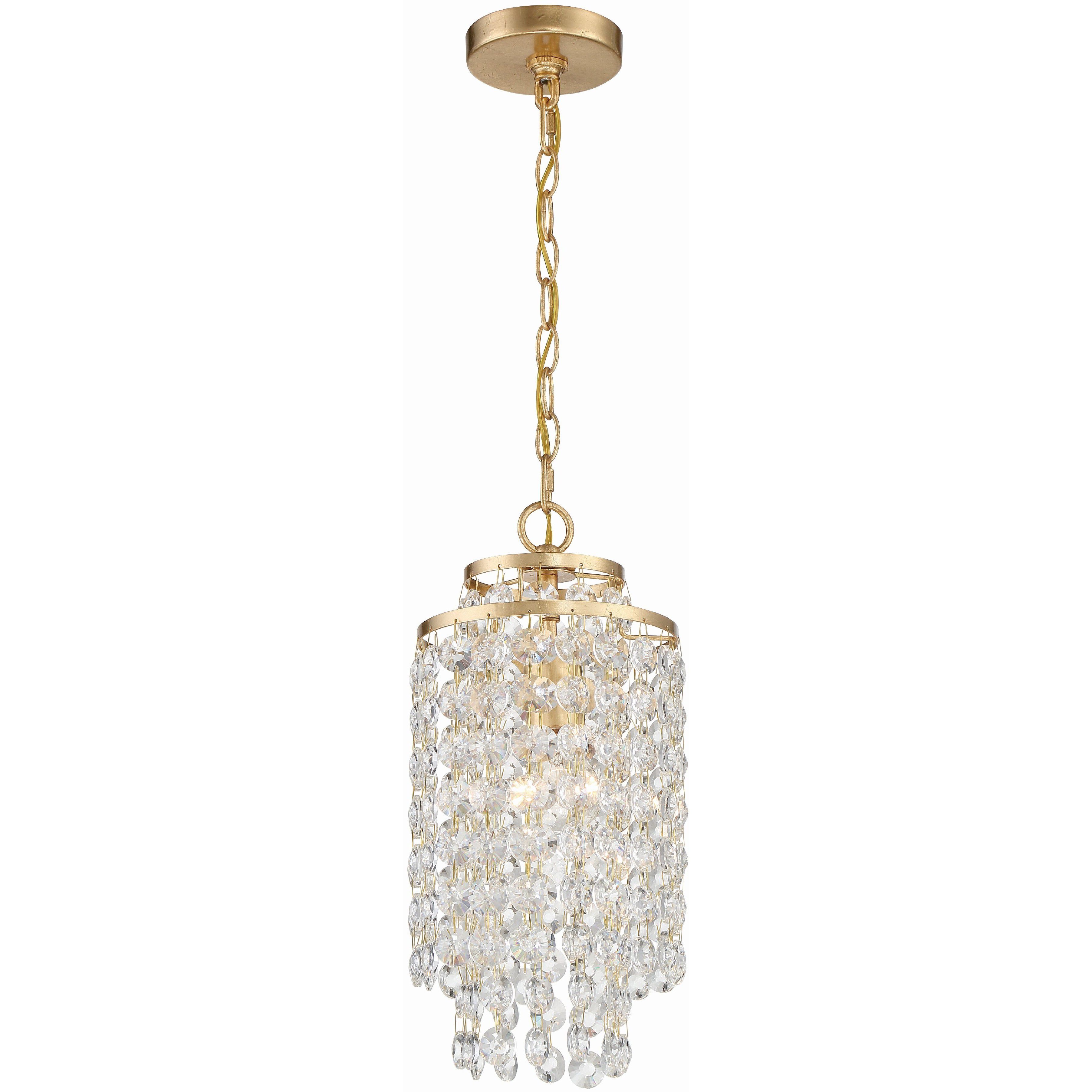 Gabrielle 1 Light 7 inch Antique Gold Chandelier Ceiling Light