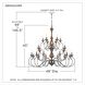 Auburn 24 Light 48 inch Rustic Black Foyer Chandelier Ceiling Light
