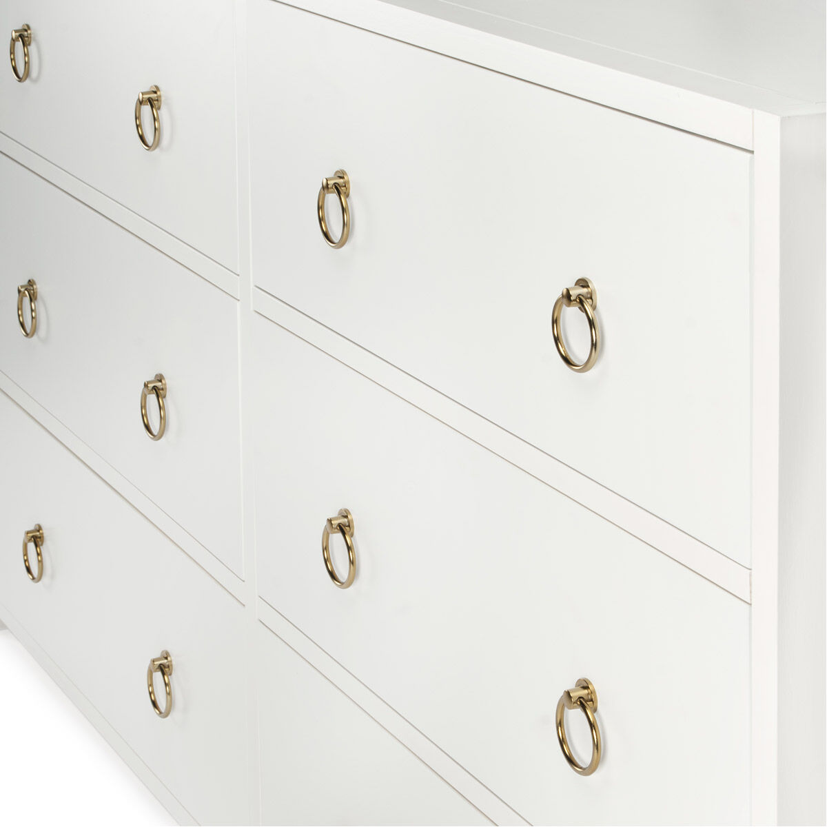 Lark 6 Drawer Dresser in White