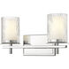 Grayson 2 Light 16 inch Chrome Vanity Wall Light