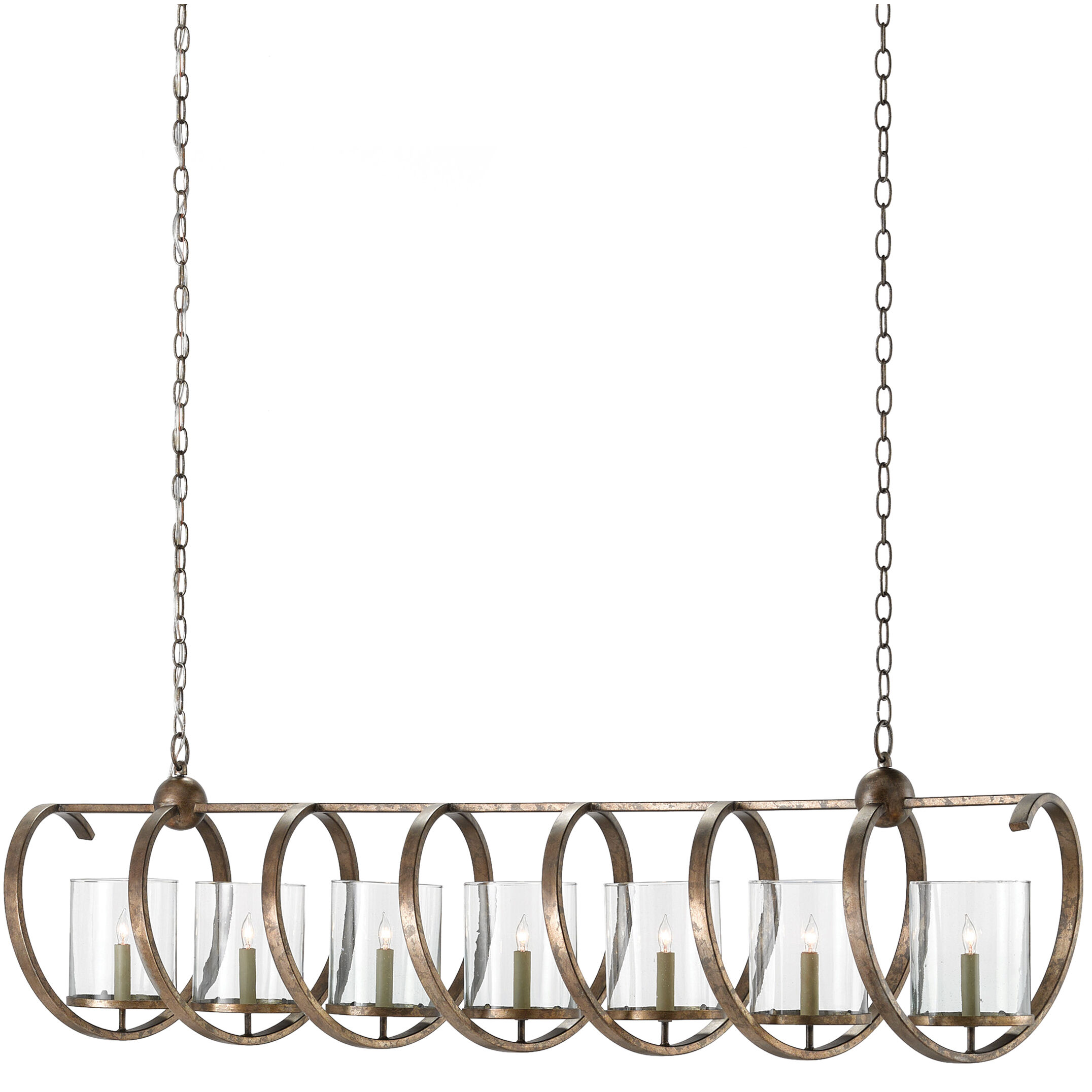 Maximus 7 Light 64 inch Pyrite Bronze Chandelier Ceiling Light, Grande