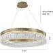 Canada LED 32 inch Gold Chandelier Ceiling Light
