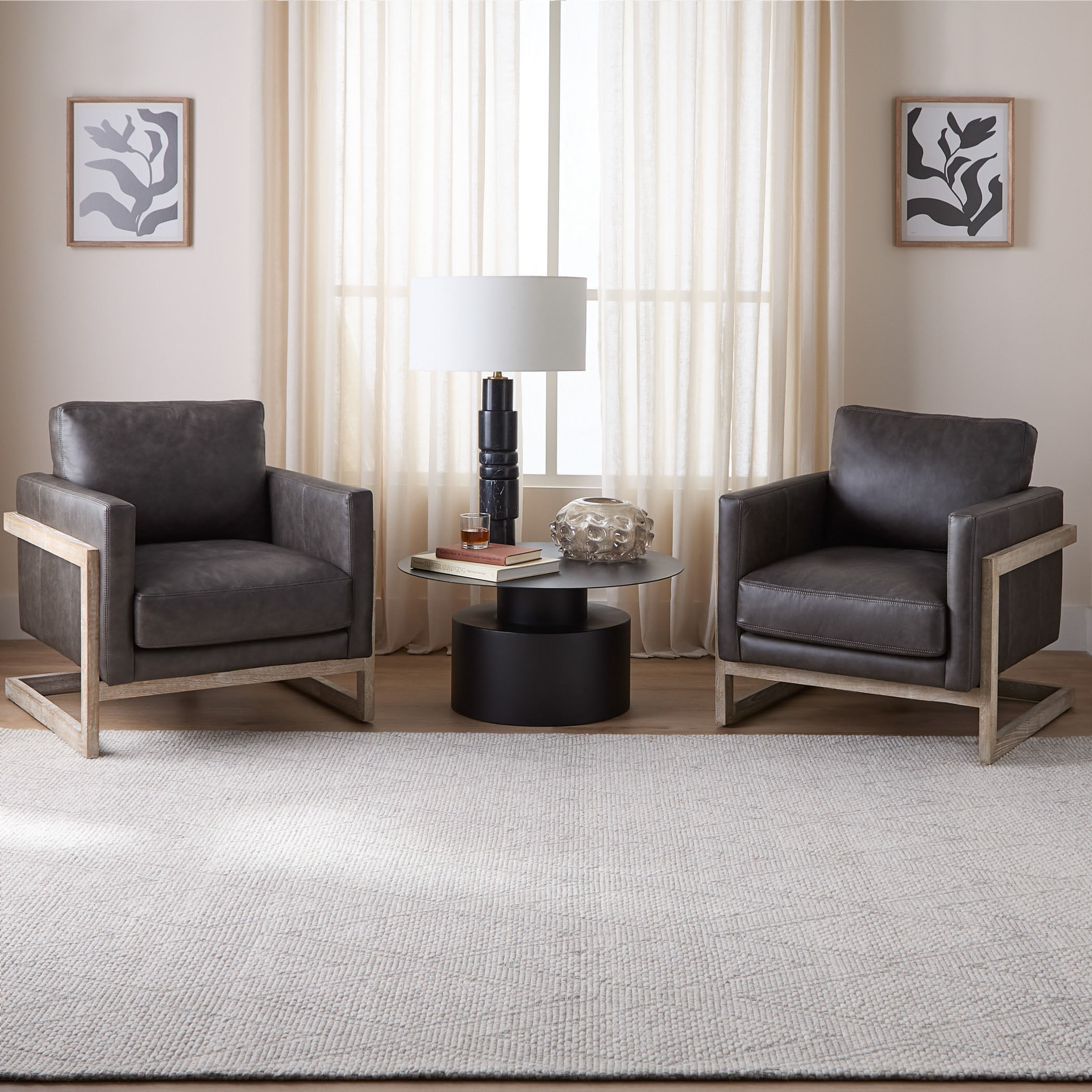 Natural Luxe 36 X 24 inch Light Grey Rug in 2 x 3