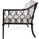 Southport Iron Upholstered Outdoor Sofa in Black