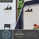 Highland Park 1 Light 11.75 inch Matte Black and White Outdoor Wall
