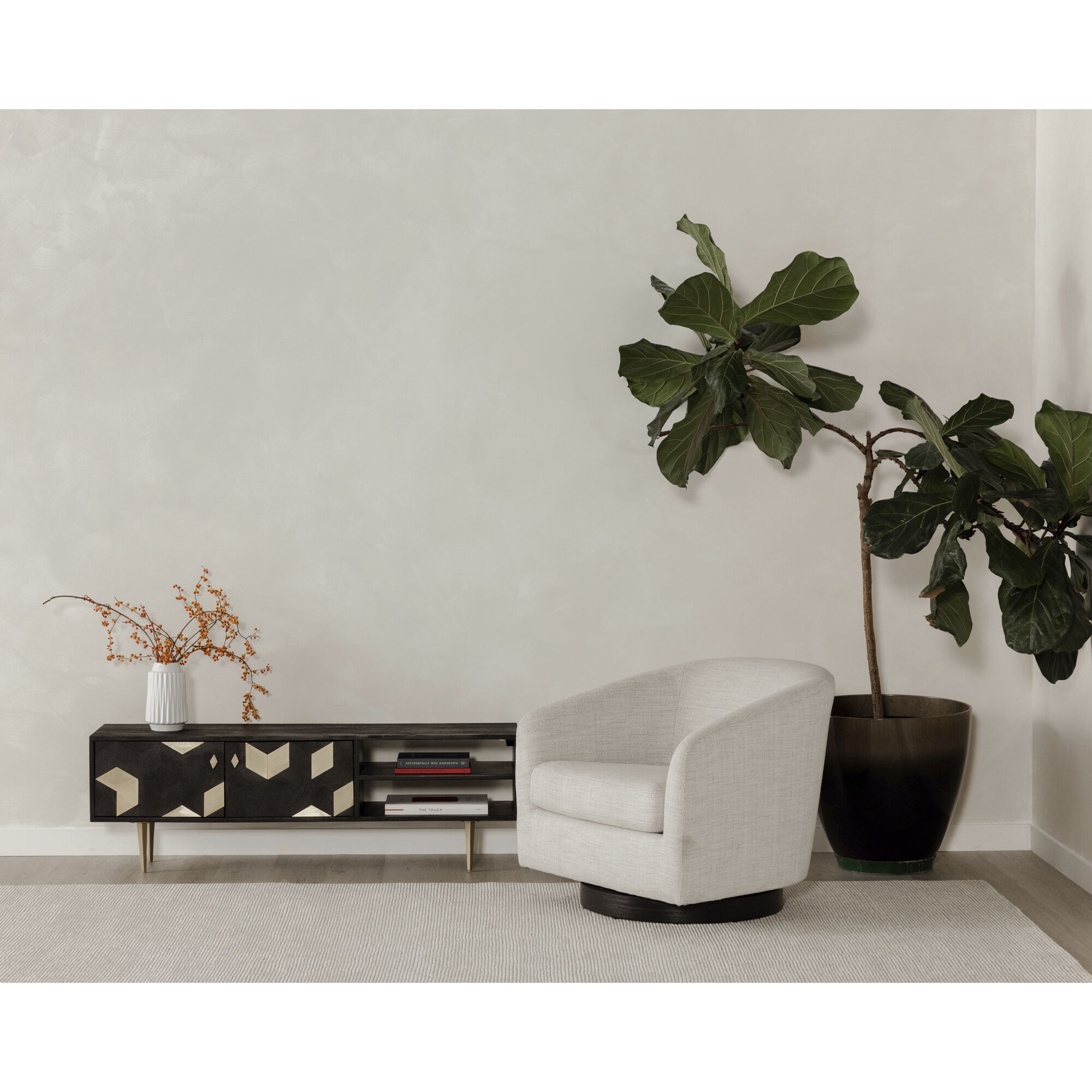 Sapporo 55 inch Black Media Cabinet