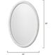 Ovation 36 X 24 inch Textured White Resin Wall Mirror