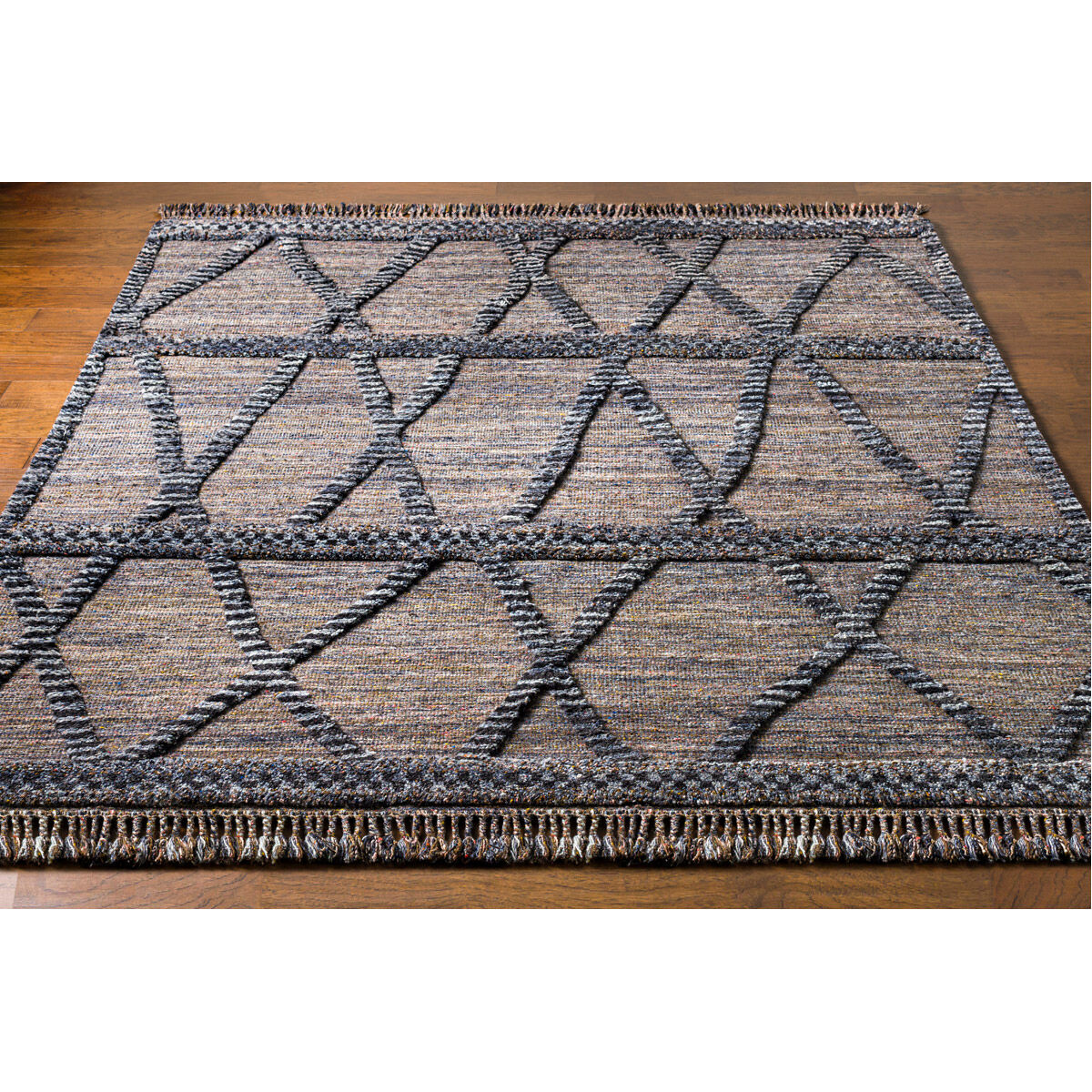 Cadiz 120 X 96 inch Black Rug in 8 x 10, Rectangle