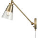 Albany 17.5 inch 60 watt Brushed Gold Swingarm Sconce Wall Light