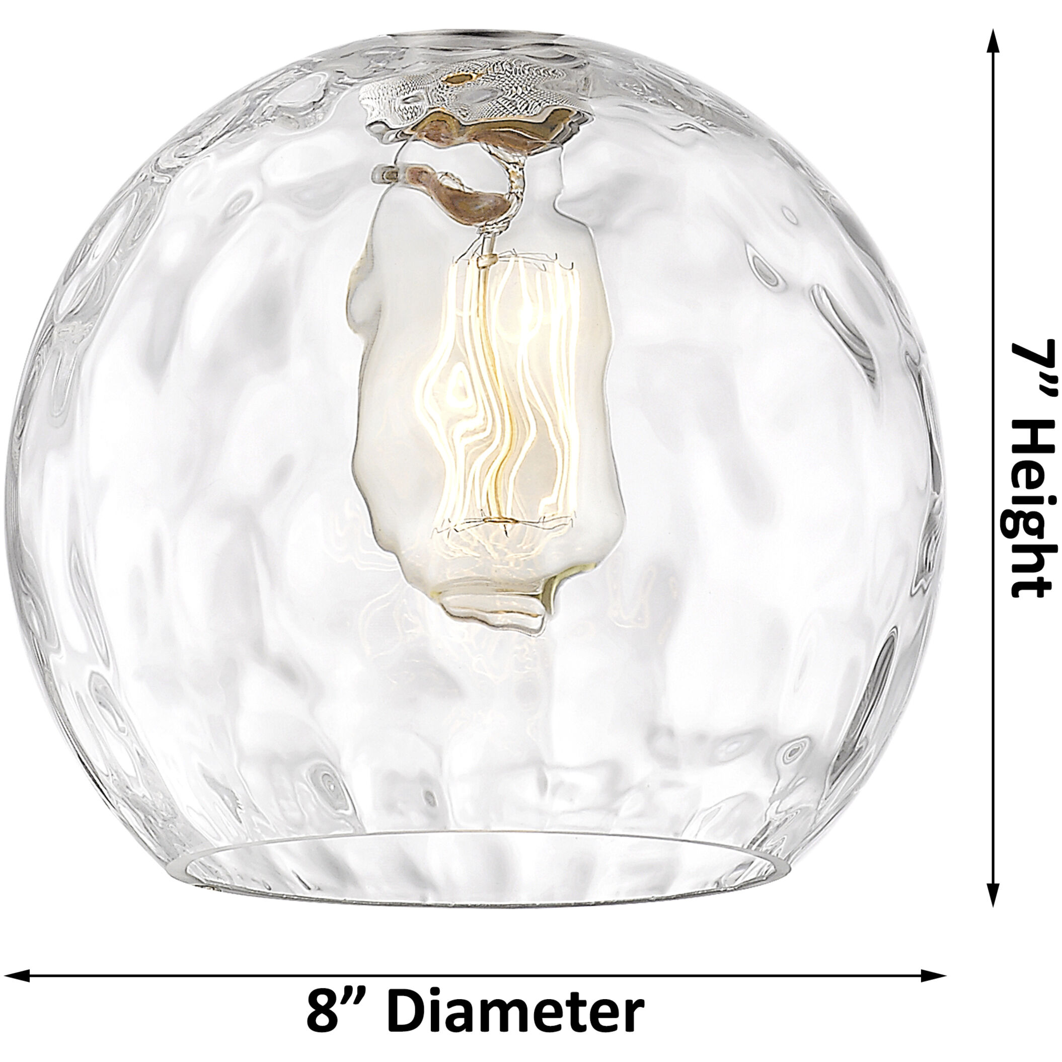 Ballston Athens Water Glass LED 8 inch White and Polished Chrome Sconce Wall Light