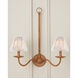 Wildflower Pastel Blue/Pastel Pink/Ivory Tapered Chandelier Shade