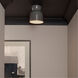 Radiance Collection 1 Light 7.5 inch Gloss Grey Flush Mount Ceiling Light