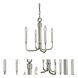 Lara 4 Light 14 inch Satin Pewter with Polished Nickel Accents Mini Chandelier Ceiling Light