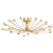 Falkirk 30 Light 42 inch Vintage Gold Leaf Semi Flush Ceiling Light
