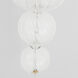 Julie Neill Talia LED 10 inch Gild and Clear Swirled Glass Sconce Wall Light