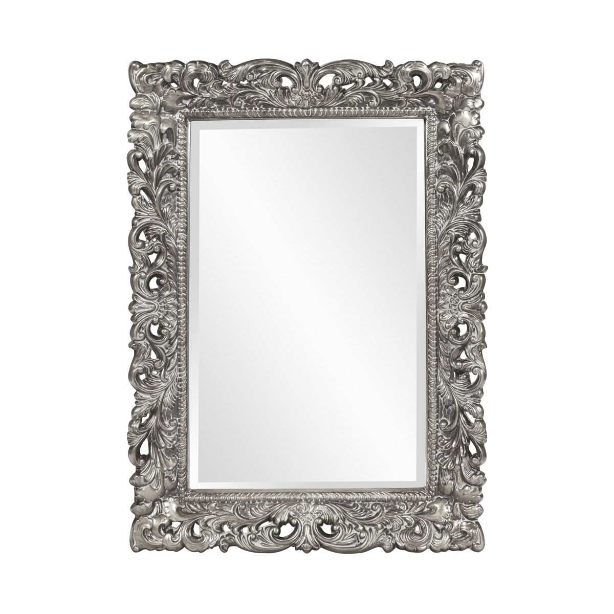 Barcelona 46 X 32 inch Glossy Nickel Wall Mirror