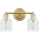 Alexa Hampton Augusta 2 Light 13 inch Gild Bath Vanity Wall Light
