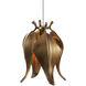 Iota 15 Light 48 inch Antique Brass Multi-Drop Pendant Ceiling Light