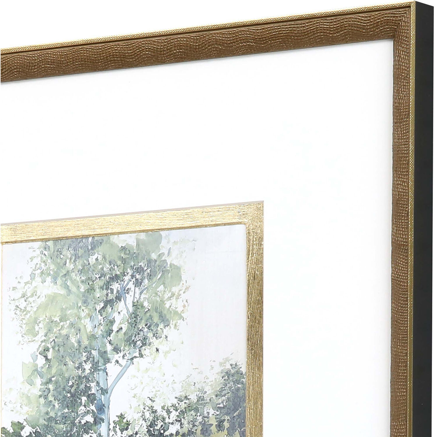 Along the Way Blue and Green and Brown and Multi Framed Art, The Studio