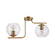 Marojales 2 Light 21.93 inch Brushed Gold Semi-Flush Mount Ceiling Light