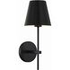 Xavier Bath Sconce Wall Light in Matte Black