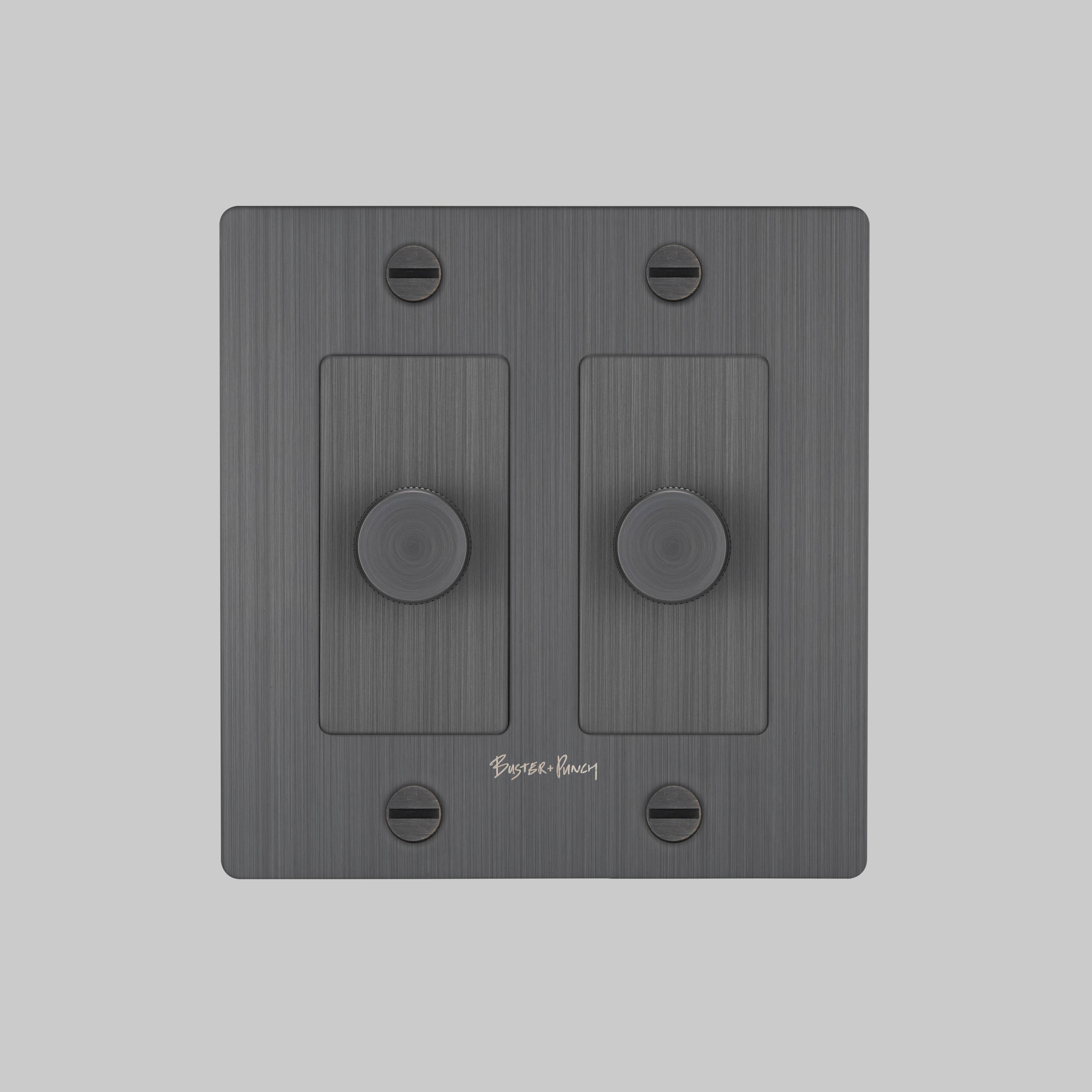 2G 100-120 Smoked Bronze Dimmer Switch, LED