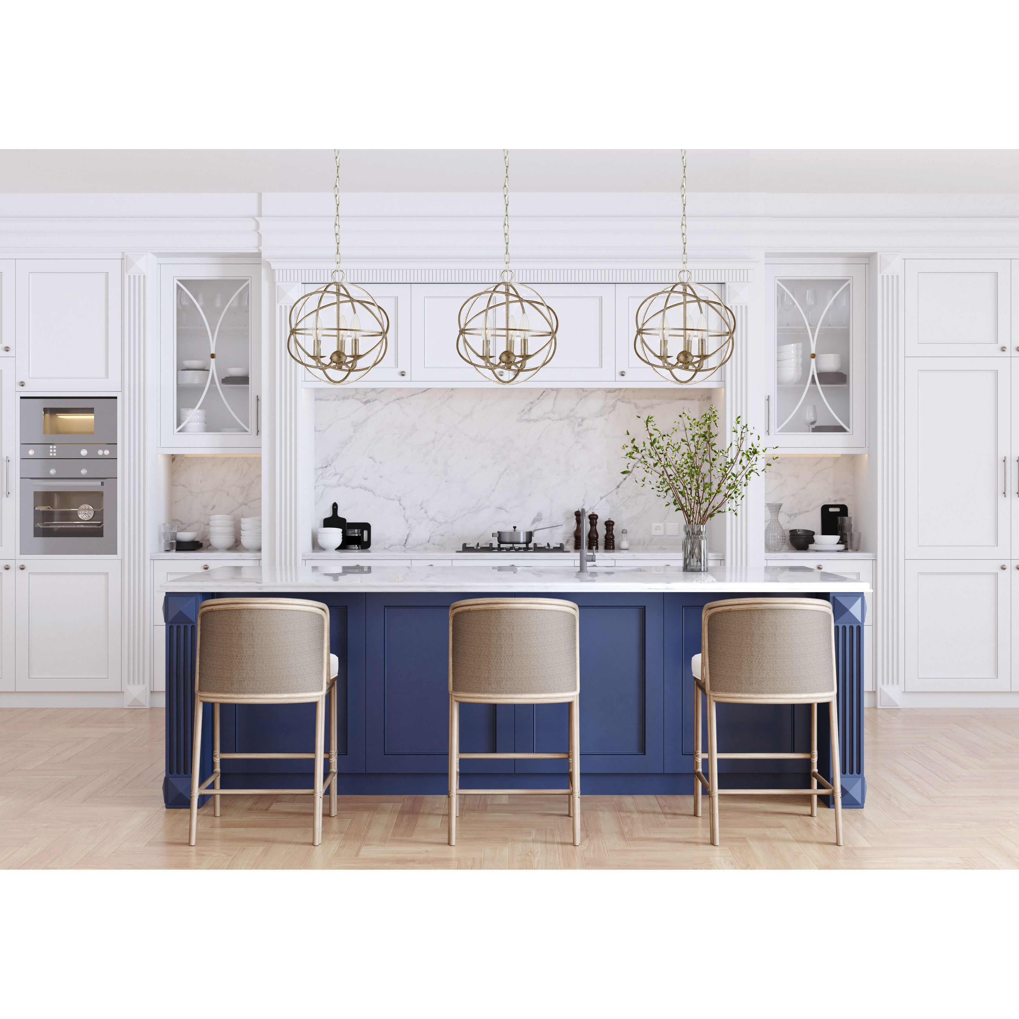 Somma Way 3 Light 12.5 inch Silver Mini Chandelier Ceiling Light