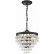 Calypso 3 Light 13 inch Matte Black Chandelier Ceiling Light
