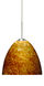 Besa Lighting Sasha II 1 Light Satin Nickel Pendant Ceiling Light in Amber Cloud Glass, Halogen 1BT-757218-SN - Open Box