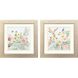 Garden Joy Pink and Green and Blue and Yellow Framed Art, Propac