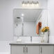Harper 4 Light 31.25 inch Brushed Nickel Vanity Wall Light in Brushed Aluminum