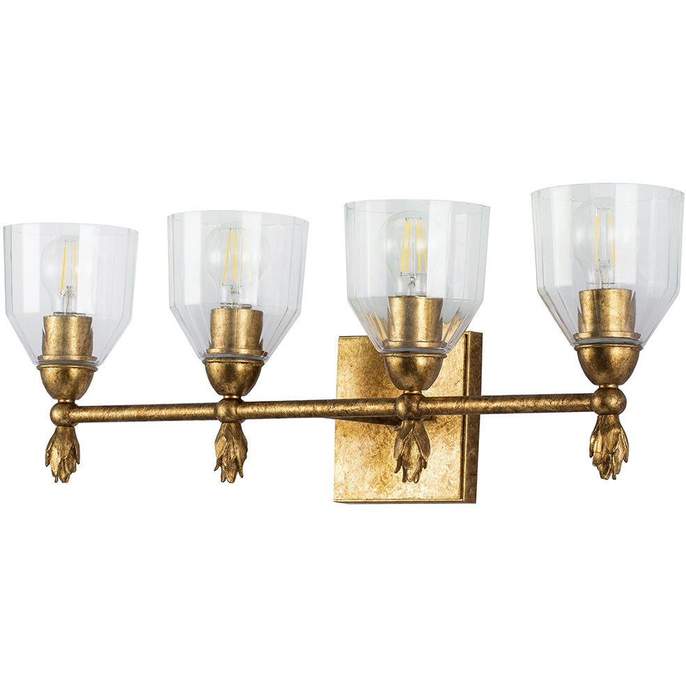 Felice 4 Light 30 inch Gold Bath/Vanity Wall Light