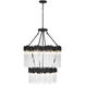 Matrix 14 Light 30 inch Matte Black and French Gold Chandelier Ceiling Light in Matte Black/French Gold