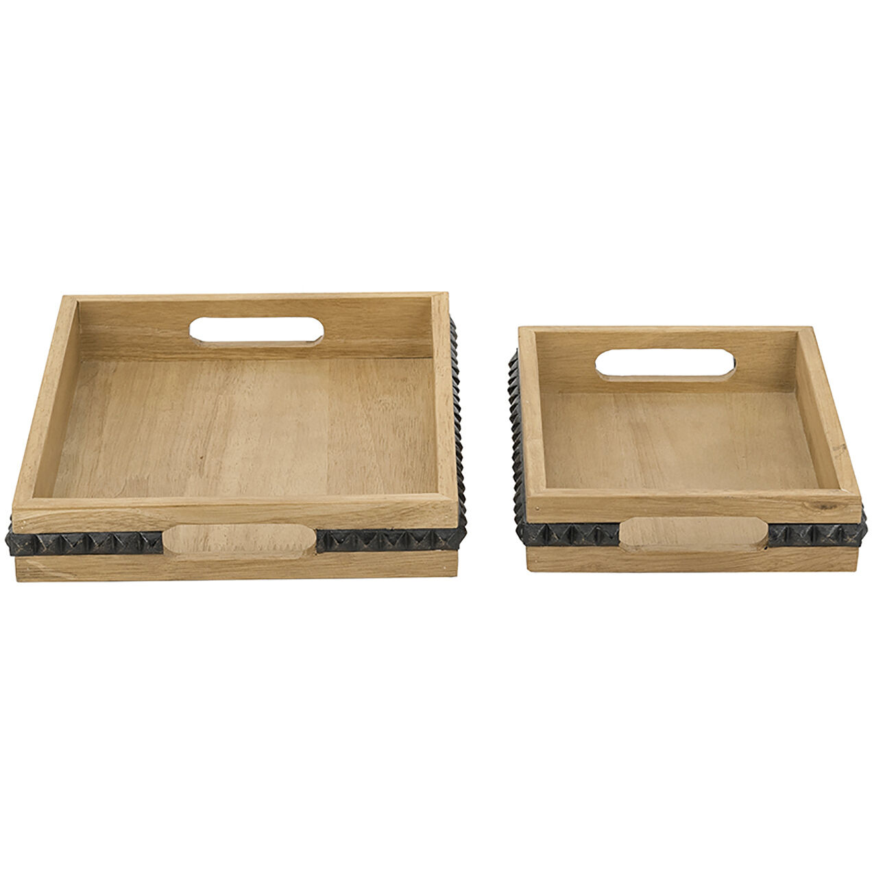 Anita Brown/Black Accent Trays, Set of 2