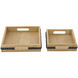 Anita Brown/Black Accent Trays, Set of 2