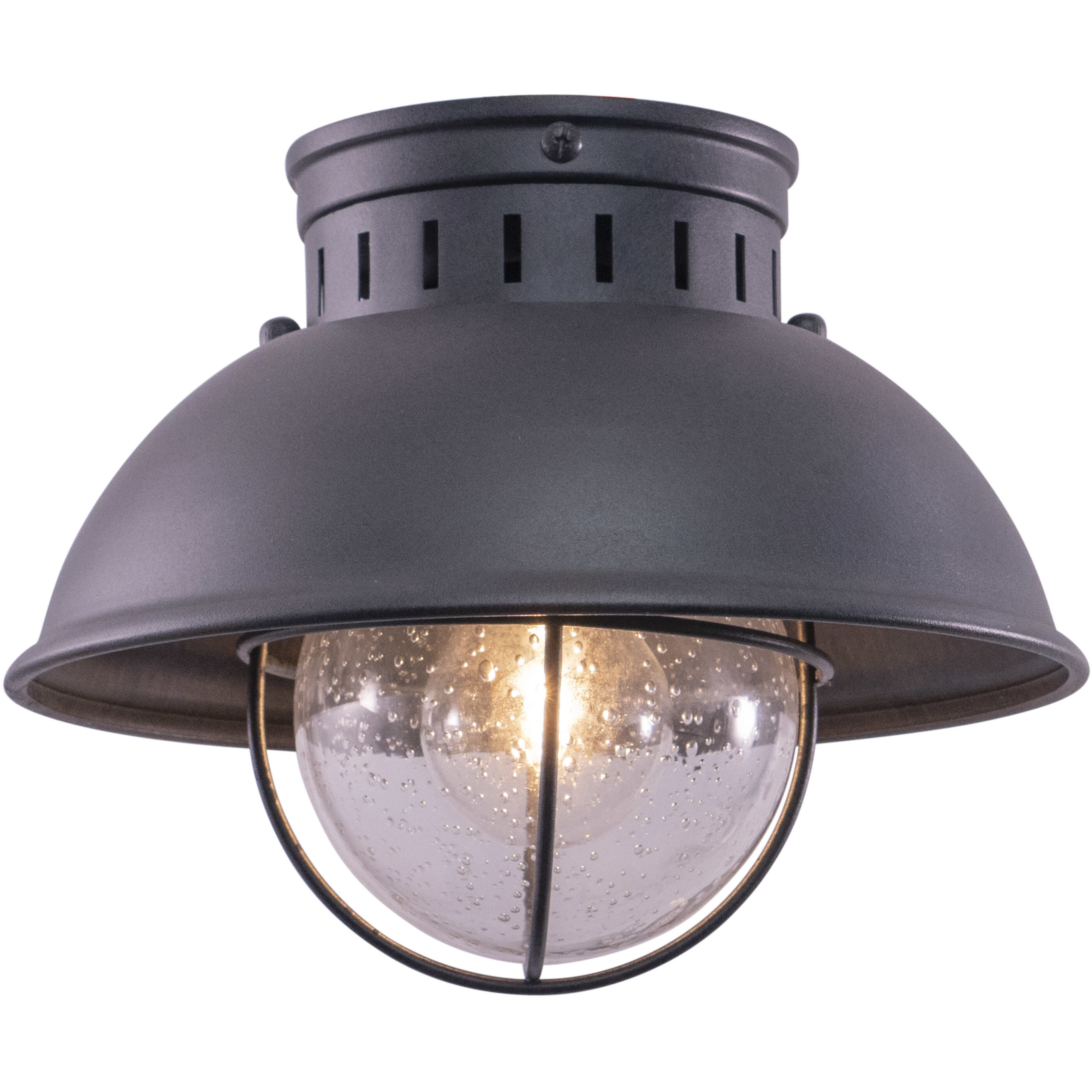 Harwich LED 10 inch Textured Gray Outdoor Ceiling