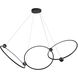 Isho LED 30.5 inch Black Chandelier Ceiling Light