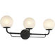 Whitehall 3 Light 28 inch Dark Matte Black Vanity Light Wall Light